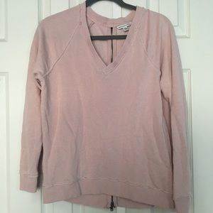 American Eagle Pink Sweater with Zipper Back